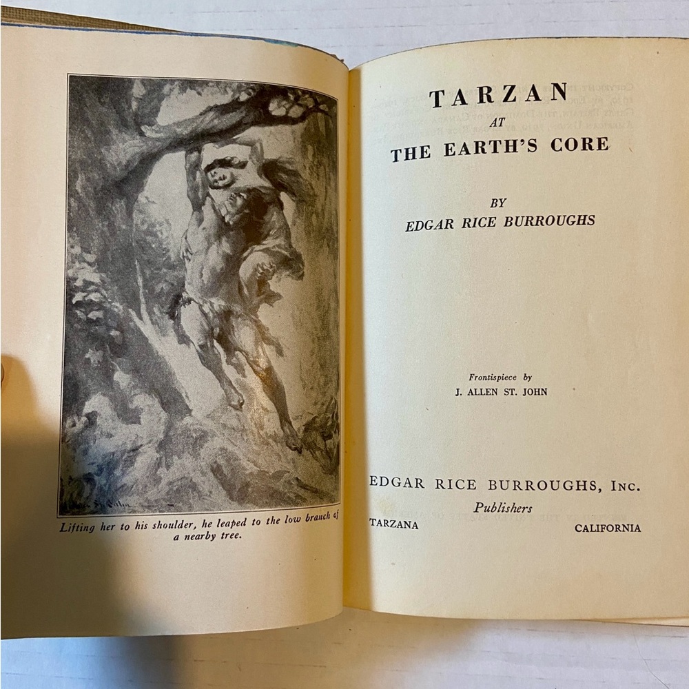 Tarzan at the Earths Core by Edgar Rice Burroughs Hardcover Book published 1930
